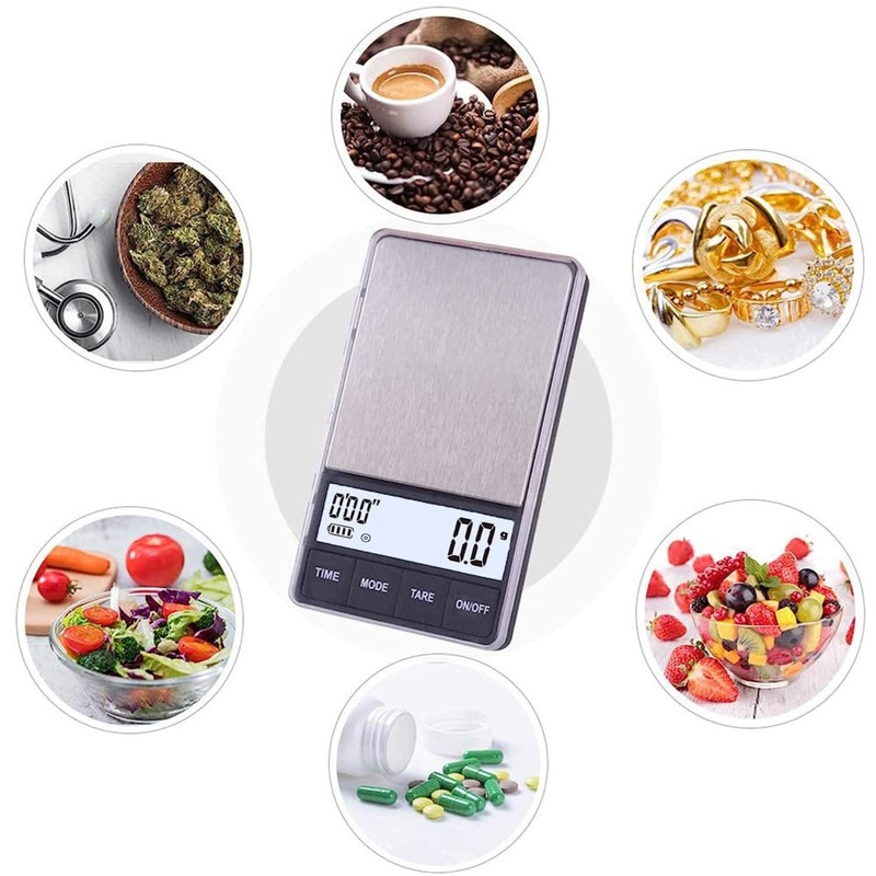 Disenkelubo Pocket Digital Scale, Electronic Balance, 0.004 oz (0.1 g-1000