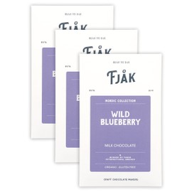 Fjak - Nordic Collection - Norwegian Chocolate Bundles (Blueberry Milk Chocolate 50%, 3 Pack)