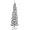National Tree Pine 7 Foot Silver Tinsel Tree, 7 ft