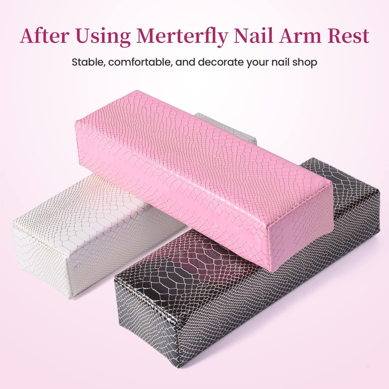 Merterfly Arm Rest for Nails, Easy to Clean Nail Armrest