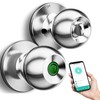 Fingerprint Smart Lock with Bluetooth Keyless Entry - Color: Silver,