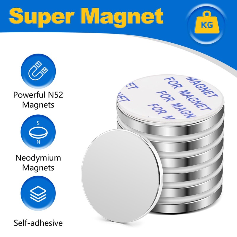 LOVIMAG Super Strong Magnets with Double-Sided Adhesive, Powerful Rare Earth