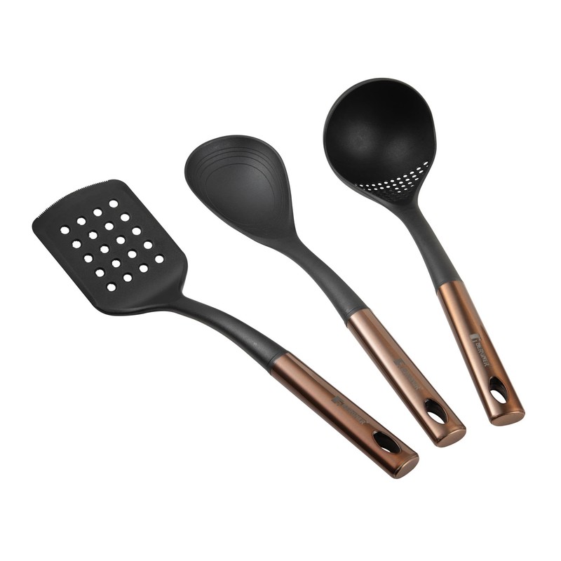 Bergner Copper Set di 3 Utensili da cucina: Spatola scanalata,
