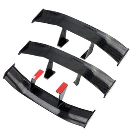 SIYI - XIU 3 Pcs Universal Car Mini Spoiler Wings Without Perforation Vehicle Stability Tail Mini Car Carbon Fibre Texture Decoration (Black)