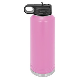 Adventure Awaits Water Bottle | Insulated Water Bottles | Laser Engraved Water Bottle | Stainless Steel Water Bottle with Straw (32 oz, Light Purple)