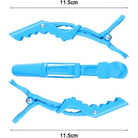 Baluue 15 Piezas Pinzas para Peinar de Peluquería Forma de Cocodrilo de Separadoras para Salón y Casa, Diseño Simple, Ligeras, Apertura Fácil