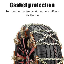 TUTOOLS Snow Chains 1PCS Anti Slip Tire Chain Snow Tire Chains for Cars Pickups SUVs (165mm-285mm)
