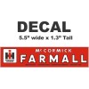 1 Red International Harvester IH Tractor Farmall McCormick Vinyl Decal