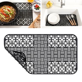 POPUBBY Silicone Kitchen Sink Protector Mat, 26"X 14"