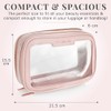 Clear Travel Makeup Bag - Pink