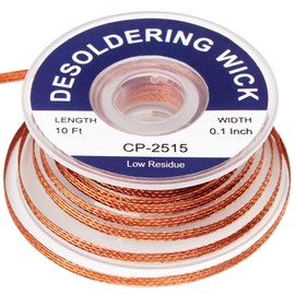 Lesnow solder wick braid 10ft Length Desoldering Wick Braid Remover Tool Solder Sucker 1 piece No-Clean soldering Wick Wire Roll and Disassemble Electrical Components