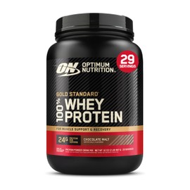 Optimum Nutrition Gold Standard 100% Whey Protein Powder, Chocolate Malt, 2 Pound (Packaging May Vary)