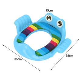 Shoze Toddler Toilet Seat Potty Training Children's Toilets Boys And Girls Toilets Training Ring With Backrest Handle Adjustable Toddler Anti-skid Training Toilet Seat Blue