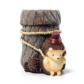 Modest Joy Hedgehog Pen Holder Glasses Stand Remote Control Stand Desktop Stand Small Storage Organizer Cute Tree Animal Multifunction Office Desk Supplies (Work)
