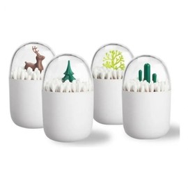Toothpick container cotton swab case storage interior accessories white cactus / 이쑤시개 통 면봉 케이스 수납 인테리어 소품 화이트 선인장
