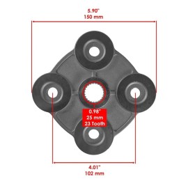 Caltric New Rear L/R Wheel Hub w/ Hardware for Polaris Scrambler 500 1997-1998 2005-2012