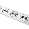 1000 x Roll 25mm Round White Dairy Free Labels Permanent