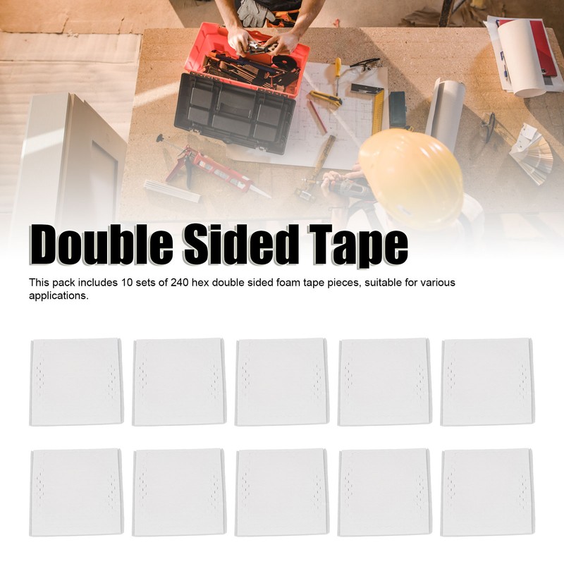 10 Set Double Sided Foam Tape 6.4mm Diameter 2mm Thickness