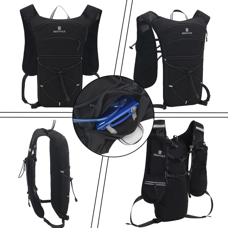 B BAIYULE Running Hydration Vest Backpack,Lightweight Hydration Backpack with Water