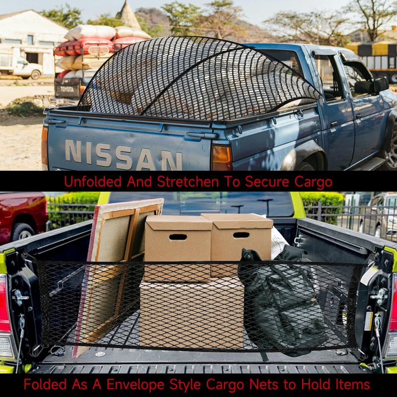 Ezfilet Highly Elastic Cargo Net - Double Layer Truck Bed
