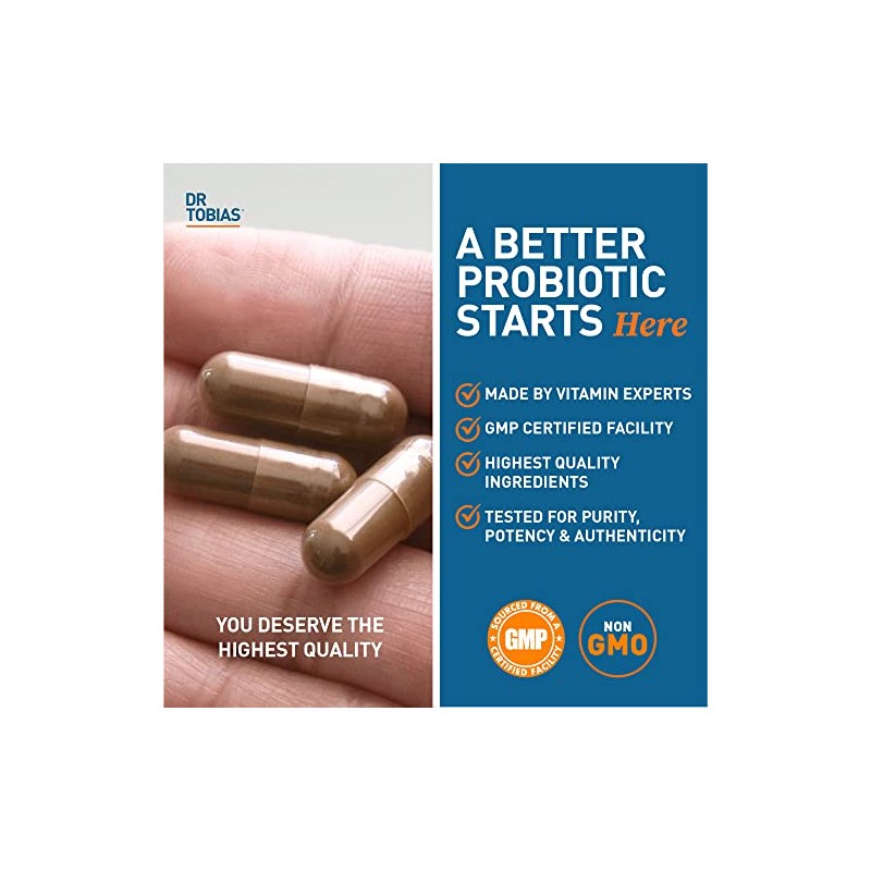 Dr. Tobias Probiotics 30 Billion CFU, Delay Release, Shelf Stable,