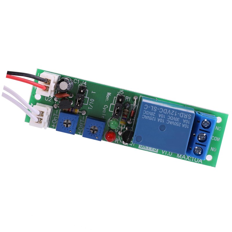 Adjustable Cycle Timer Relay Module, High Precision, Stable and, On/Off