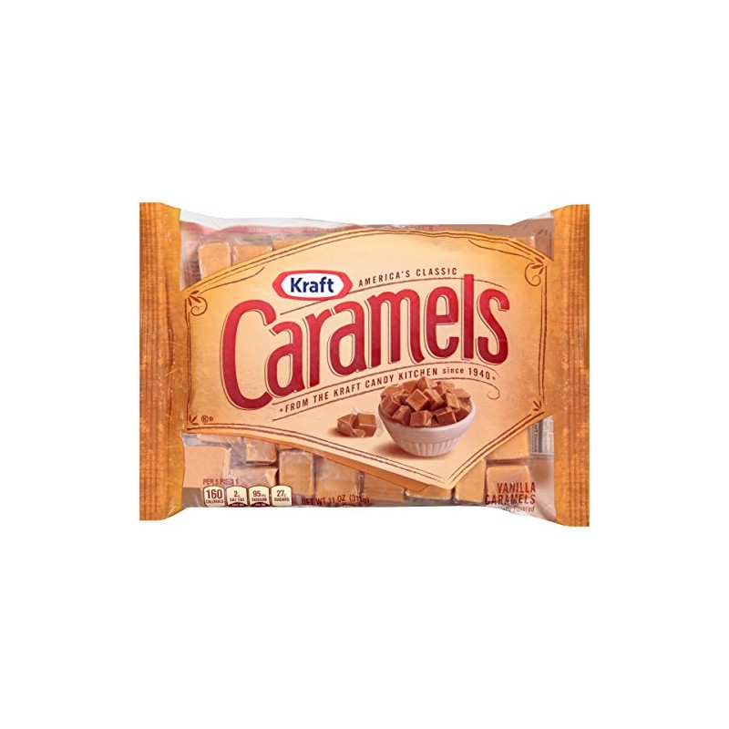 Kraft Caramels Individually Wrapped Caramel Candy Snack Bag (11 oz