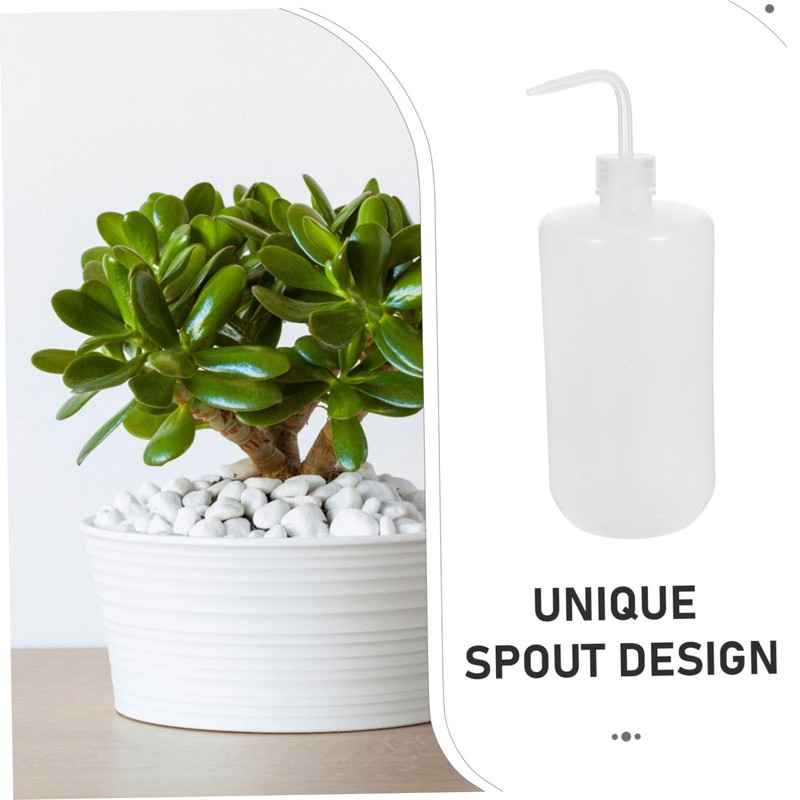 Ipetboom Plastic Squeeze Wash Bottle with Curved Mouth for Precise