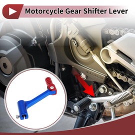 VekAuto Folding Motorcycle Gear Shifter Lever for Bosuer Cheetah Aluminum Alloy Pedal Shift Lever Arm Blue Lever Red Head