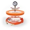 BACOENG 2.8 Quart Vacuum Chamber, Pyrex Glass Degassing Chamber Kit