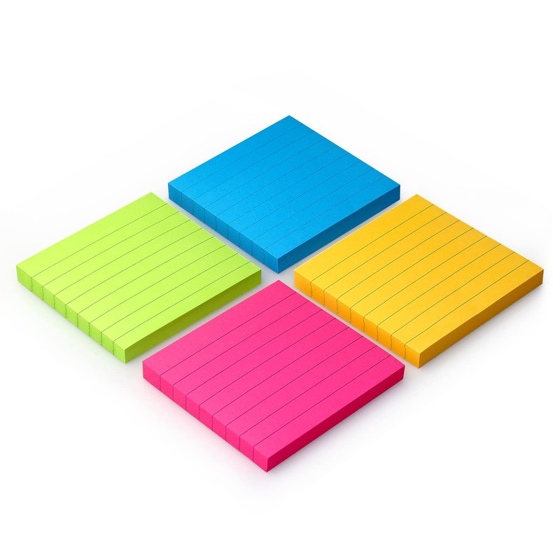 Lined Sticky Notes 3x3 Sticky Notes with Lines Self-Stick Notes