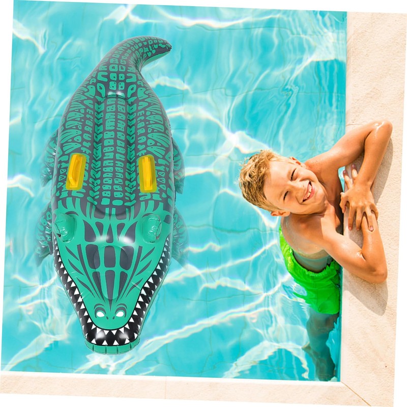 BESPORTBLE Inflatable Alligator Pool Float Versatile Surfboard Fun Quick Inflation