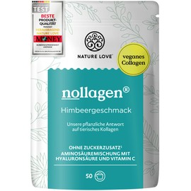 NATURE LOVE® Vegan Collagen – 500 g Powder – Collagen Vegan – Raspberry Flavour – Purely Herbal Alternative to Collagen Powder – Laboratory Tested, Produced in Germany
