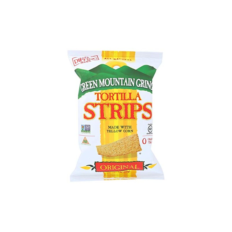 Green Mountain Gringo Tortilla Strips, 8-Ounce Bag (Pack of 12)