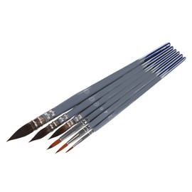 6pcs Watercolor Brush Round Pointed Tip Nylon Bristles Professional Art Painting Brush for Artist