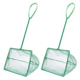 Mogoko 2 Pack Aquarium Net Fish Net, 6.0 Inch Fish Tank Net Large, Fine Mesh Aquarium Net with 11.0 Inch Long Plastic Handle for Fish Tank