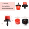 YIQI Garden Irrigation System, 100 Micro Sprinklers, 4/7 mm, Adjustable,