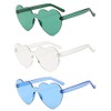 Set of 3 - Stylish Colorful Modern Chic Plastic Frameless