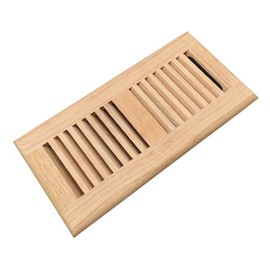 White Oak Wood Floor Register, Drop in Vent Cover with Damper, 2-1/4 x 14 Inch (Duct Opening), 3/4 Inch Thickness, Unfinished