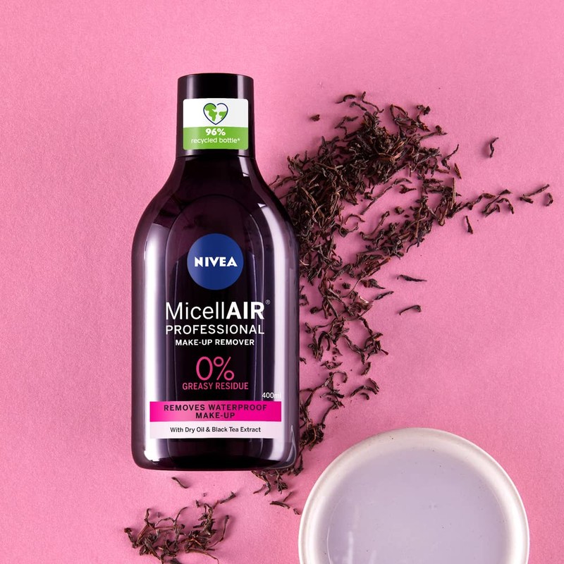 NIVEA MicellAIR Professional Micellar Water Make-Up Remover (400ml), Eye Make