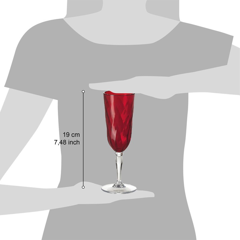 Omada Design 4 Glasses for Champagne, 6,89 fl oz Flute