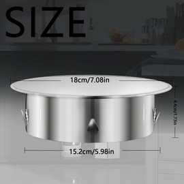 Stove Pipe Cover 160 mm Chimney Hole Cover Chimney Cover Chimney Cover Stainless Steel Stove Pipe Capsule Wall Lining Lid Stove Hole Lid for Pipes Diameter 152 mm, Depth: Approx. 44 mm