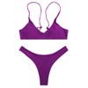 SherryDC - Traje de baño de bikini brasileño con cuello