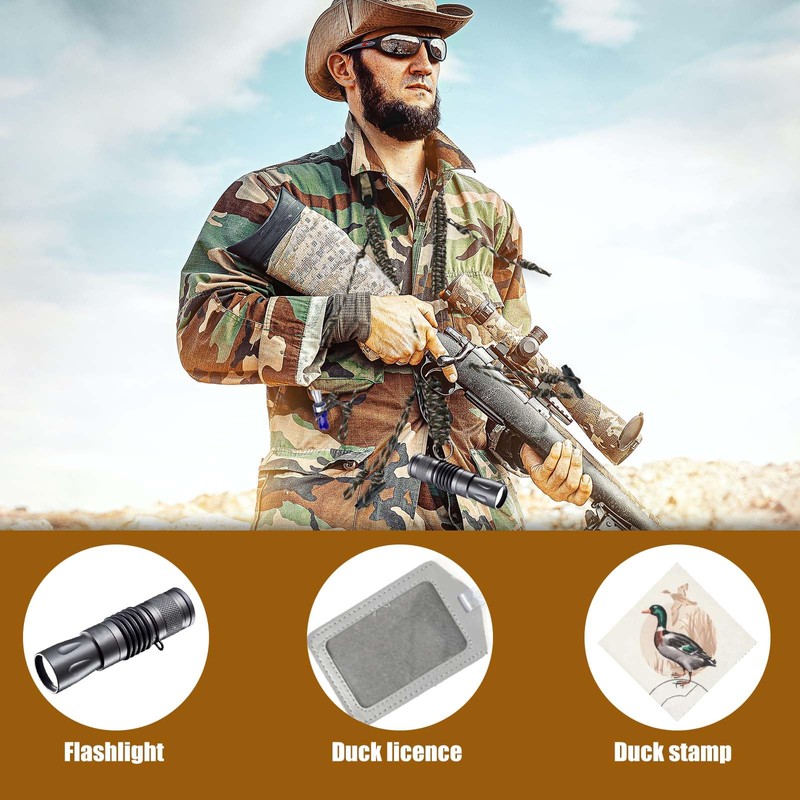NQEUEPN Duck Call Whistle Lanyard, Duck Hunting Accessories with 10