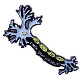 Reach your potential enamel lapel pin Neuron cells Brooch scientific badge,Unleash your potential