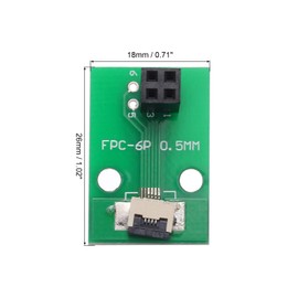 sourcing map FFC FPC Connector Board 4 Pins 0.5mm Socket to 2.54mm Double Row Female Header Strip Adapter, PCB Converter Board for LCD TVs/Digital Cameras/Laptops