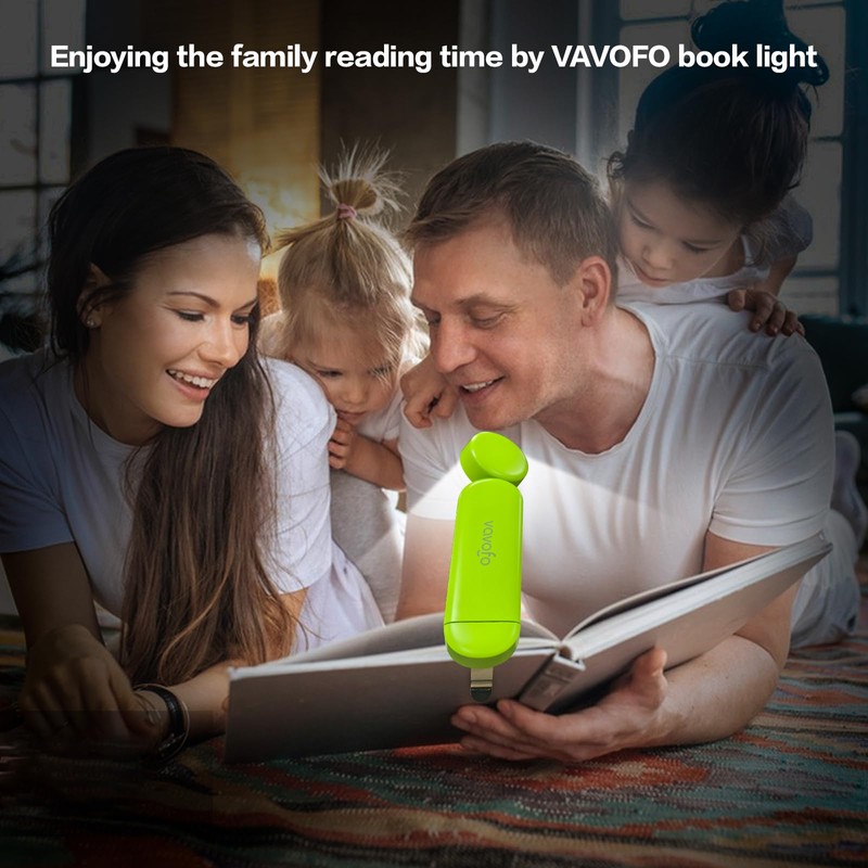VAVOFO USB Rechargeable Book Light, Blue Light Blocking, Amber Light