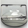MotorVehicleParts New Slim 4 Holes Black Chrome License Plate Frame