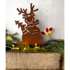 LB H&F Lilienburg Reindeer Christmas Decoration Elk Rust Metal Garden
