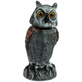 Foribyw Garden Owl Statue Resin Lifelike Owl Decoy to Scare Birds Away Bird Deterrent Fake Owl Scarecrow to Frighten Birds for Garden Backyard Outdoor